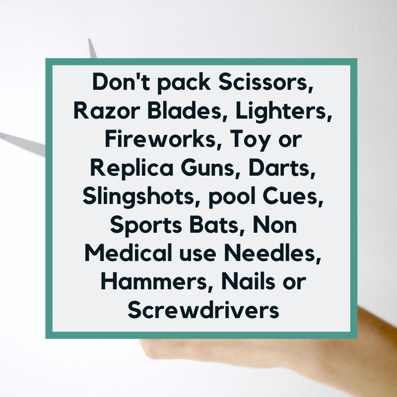 avoid packing sharp objects and anything that could be considered a weapon as they will be confiscated by Glasgow Airport Security